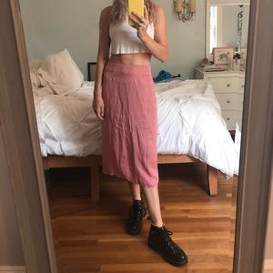 Reformation silk skirt